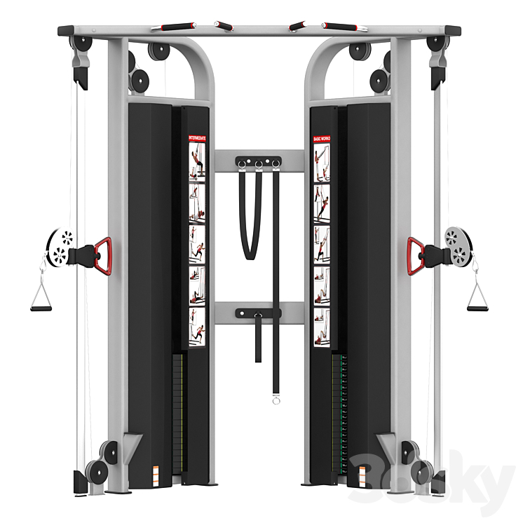 Star Trac INSTINCT DUAL ADJUSTABLE PULLEY 3DS Max - thumbnail 1