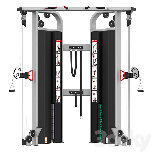 Star Trac INSTINCT DUAL ADJUSTABLE PULLEY 3DSMax File - thumbnail 1