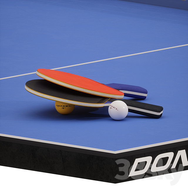 Street Ping Pong 3DS Max Model - thumbnail 2