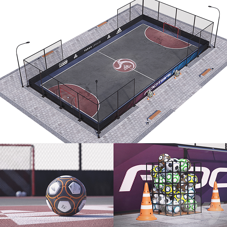 Street soccer 3DS Max - thumbnail 1