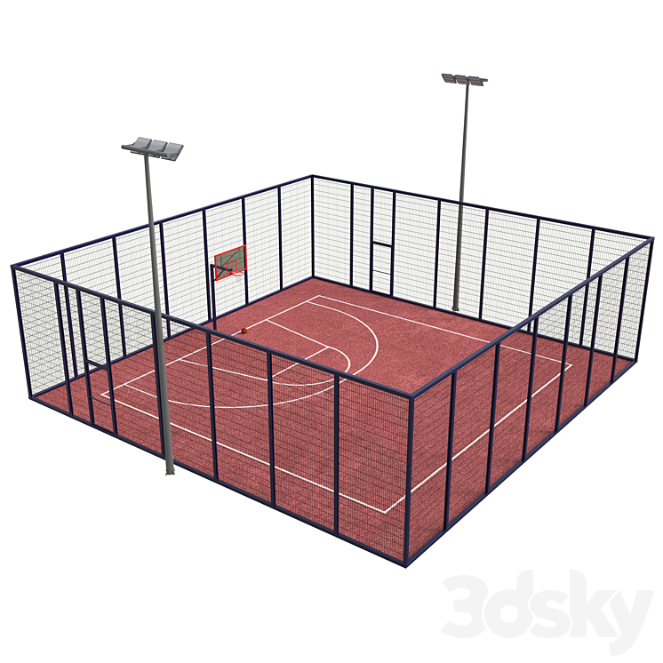 Streetball field 3DS Max - thumbnail 1