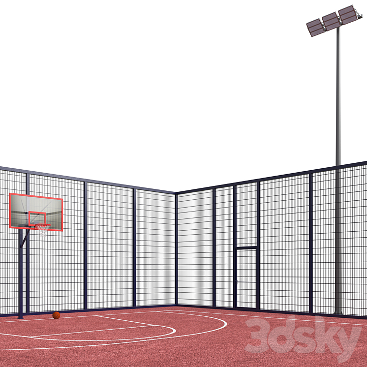 Streetball field 3DS Max - thumbnail 2