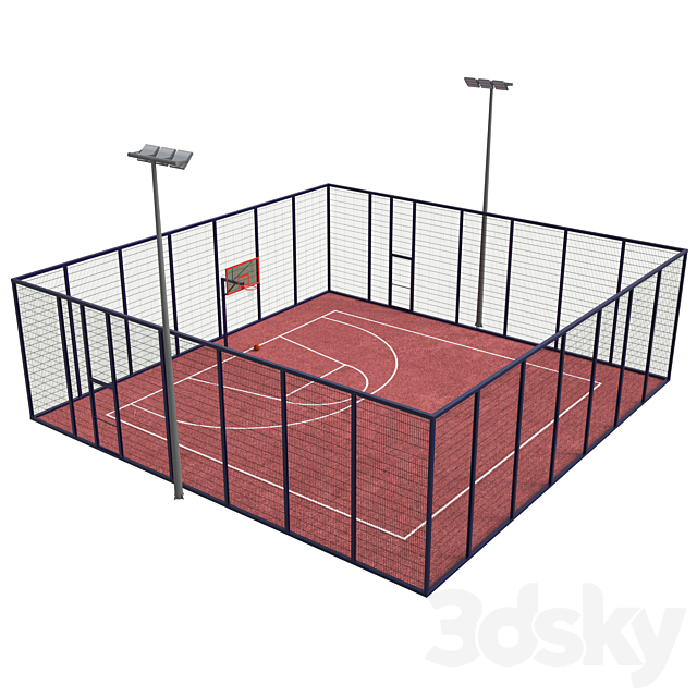 Streetball field 3DSMax File - thumbnail 1