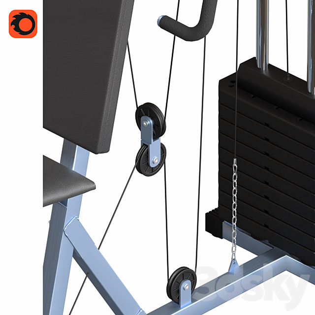 Strength trainer 3DS Max Model - thumbnail 3