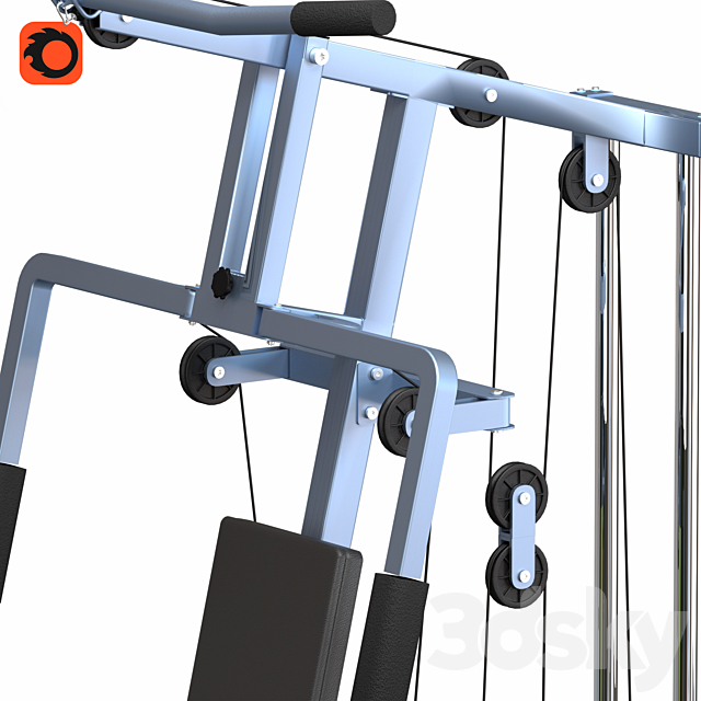 Strength trainer 3DS Max Model - thumbnail 4