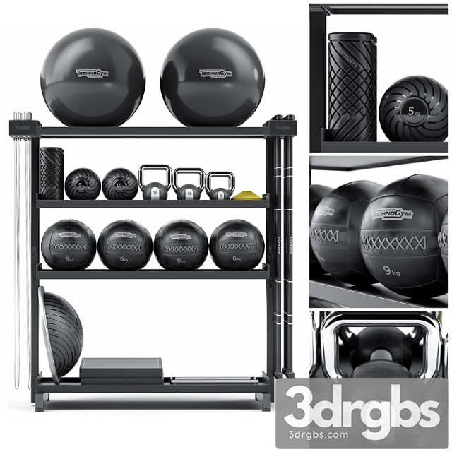 Stylish fitness set from technogym skilltools kit. sport equipment - thumbnail 1