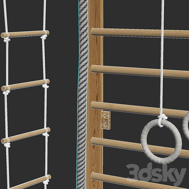 Swedish wall 3DS Max - thumbnail 2