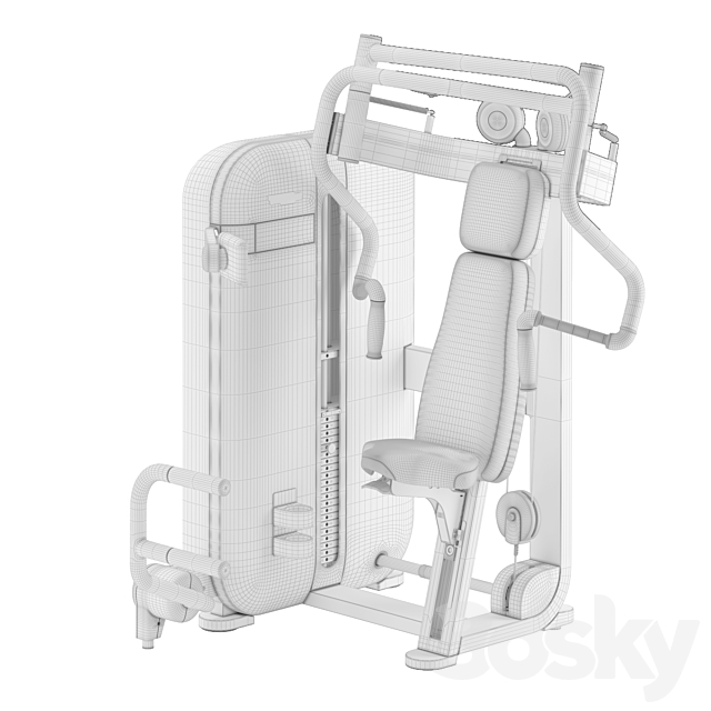 Technogym Artis Chest Press 3DS Max Model - thumbnail 6