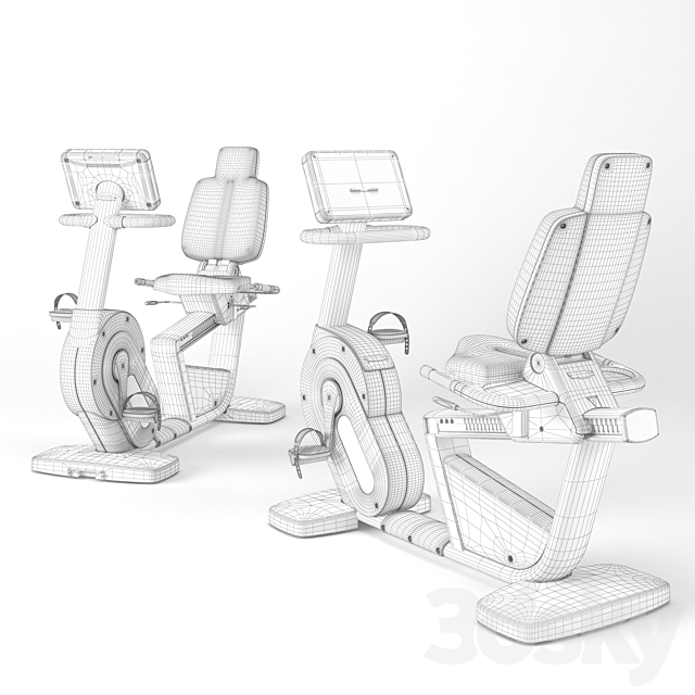 Technogym recline forma 3DS Max Model - thumbnail 2