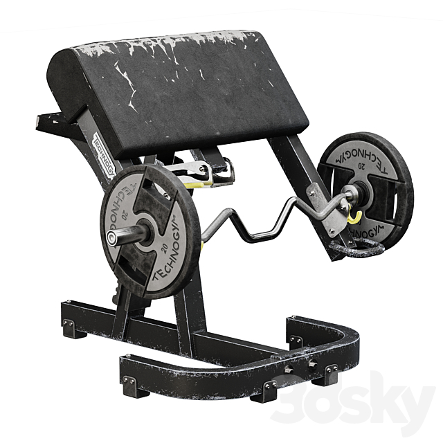 Technogym Scott Bench Pure 3DS Max Model - thumbnail 3