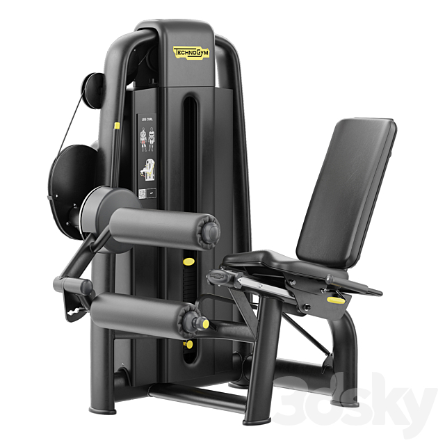 Technogym Selection 700 – Leg Curl 3ds Max - thumbnail 1