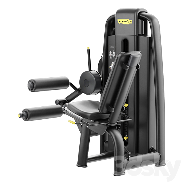 Technogym Selection 700 – Leg Curl 3ds Max - thumbnail 2