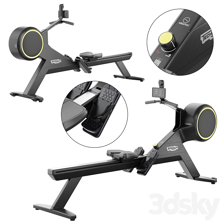 Technogym Skill Row 3DS Max Model - thumbnail 1