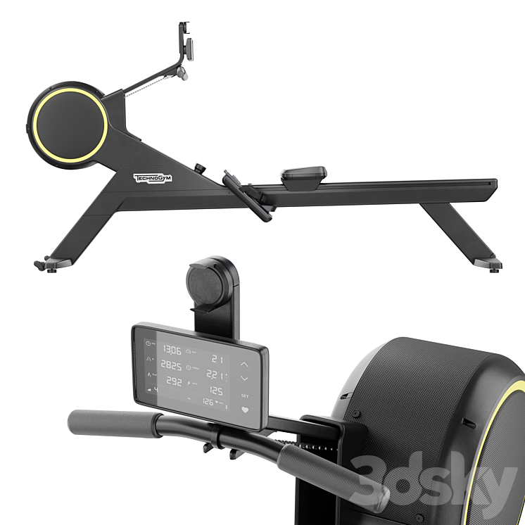 Technogym Skill Row 3DS Max Model - thumbnail 2