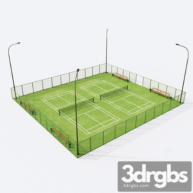 Tennis court 3dsmax Download - thumbnail 1