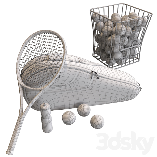 Tennis set 3DS Max Model - thumbnail 5