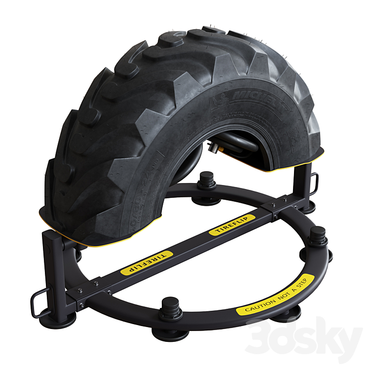 Tire – Simulator For Functional Training TireFlip 180 3DS Max Model - thumbnail 2