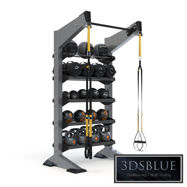 Torque Fitness – X-Create 1-Module Storage Wall 3DS Max - thumbnail 3