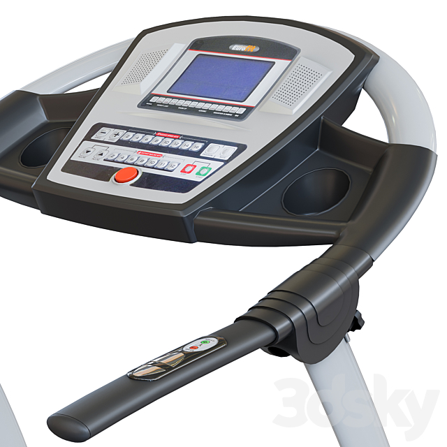 Treadmill EUROFIT Pacifica fitness. Training apparatus 3DS Max Model - thumbnail 4