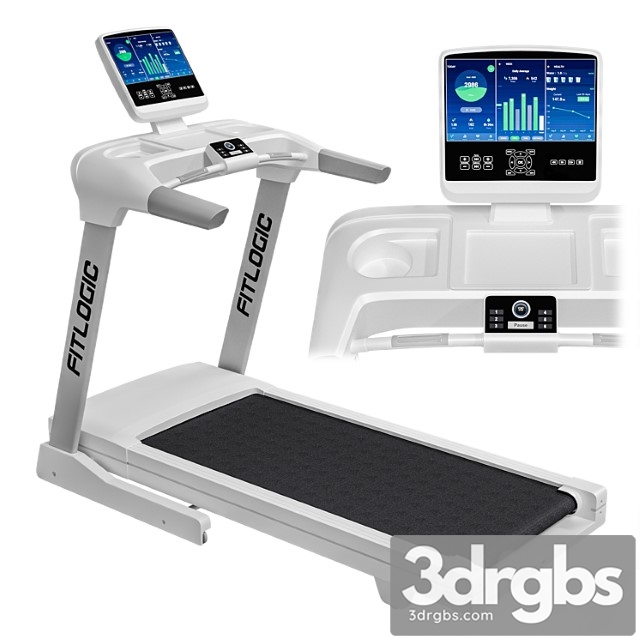 Treadmill fitlogic white 3dsmax Download - thumbnail 1