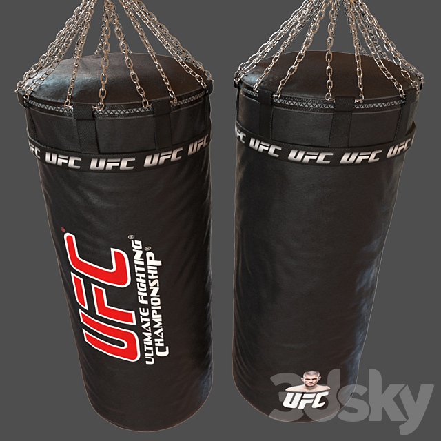 UFC Boxing Bag 3DS Max Model - thumbnail 2