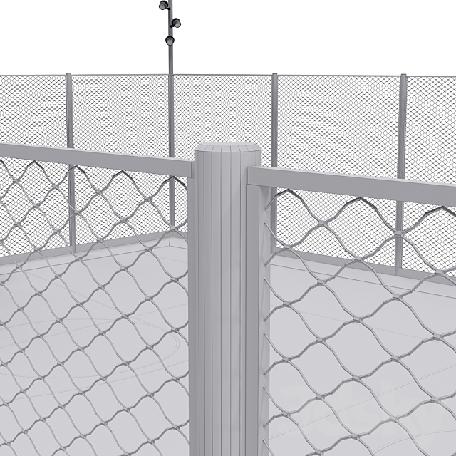 Universal fenced sports ground 3DSMax File - thumbnail 3