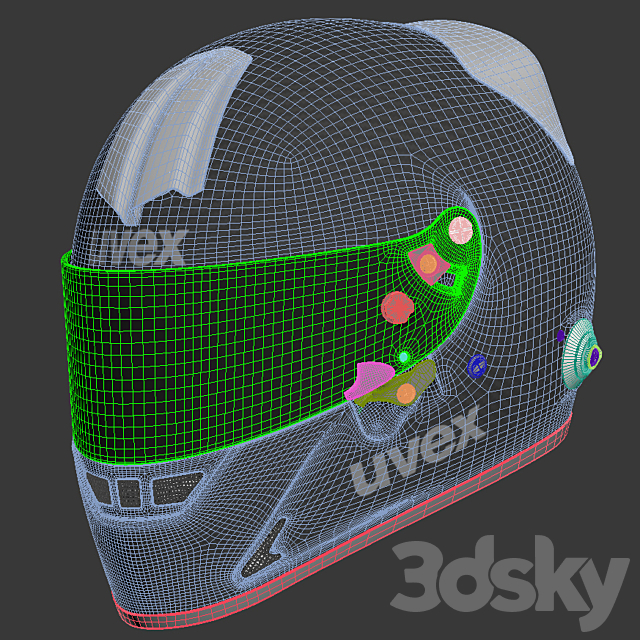 UVEX FP5 carbon 3DS Max Model - thumbnail 3