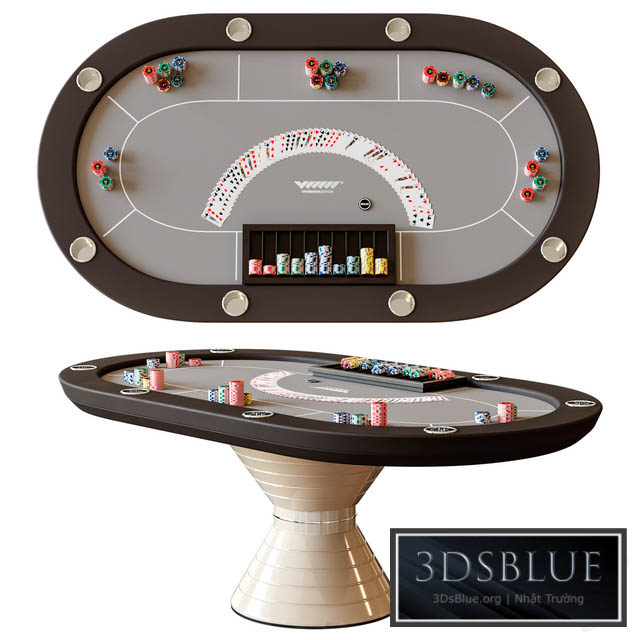 Vismara design poker table 3DS Max - thumbnail 3