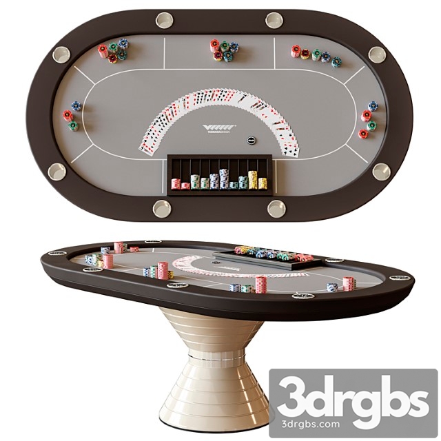 Vismara design poker table 3dsmax Download - thumbnail 1