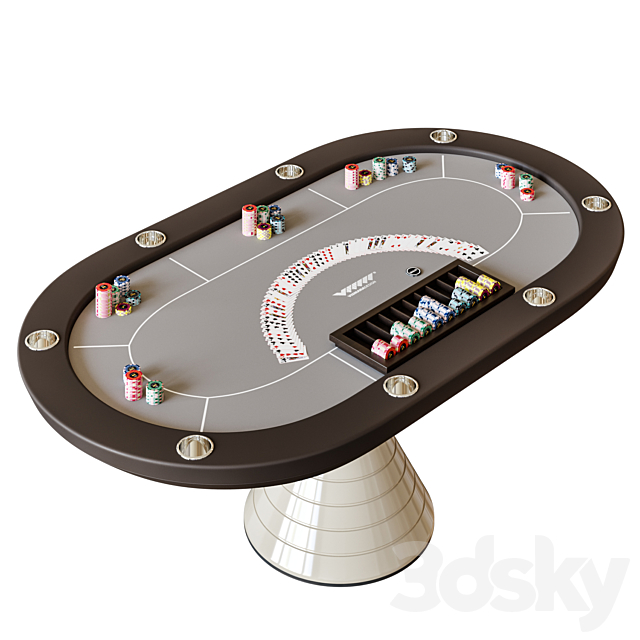 Vismara design poker table 3DSMax File - thumbnail 2