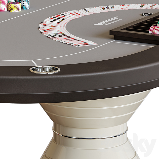 Vismara design poker table 3DSMax File - thumbnail 3