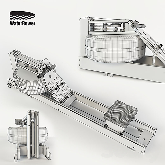 WaterRover rowing machine 3ds Max - thumbnail 3