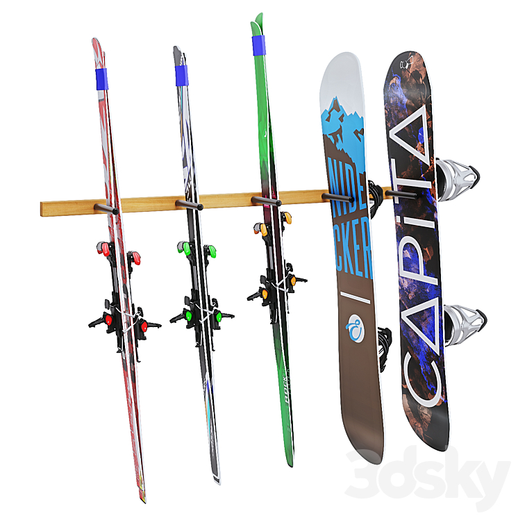 Winter sports equipment 3DS Max Model - thumbnail 3