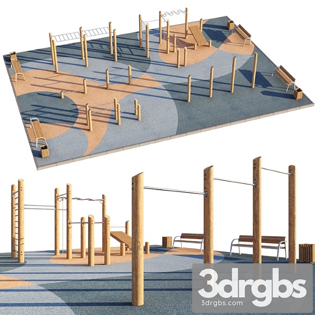 Workout Sports Ground Playground 3dsmax Download - thumbnail 1