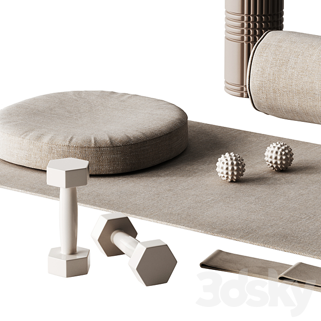 Yoga set 1 3DS Max Model - thumbnail 2