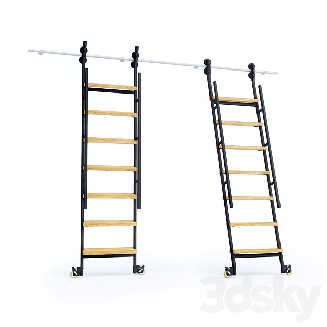 Animated sliding ladder MWE Industrieleiter 3DSMax File - thumbnail 3