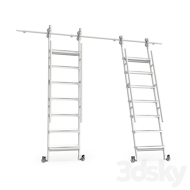 Animated sliding ladder MWE Industrieleiter 3DSMax File - thumbnail 5