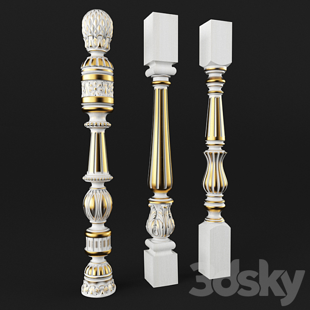 balusters 3DSMax File - thumbnail 2