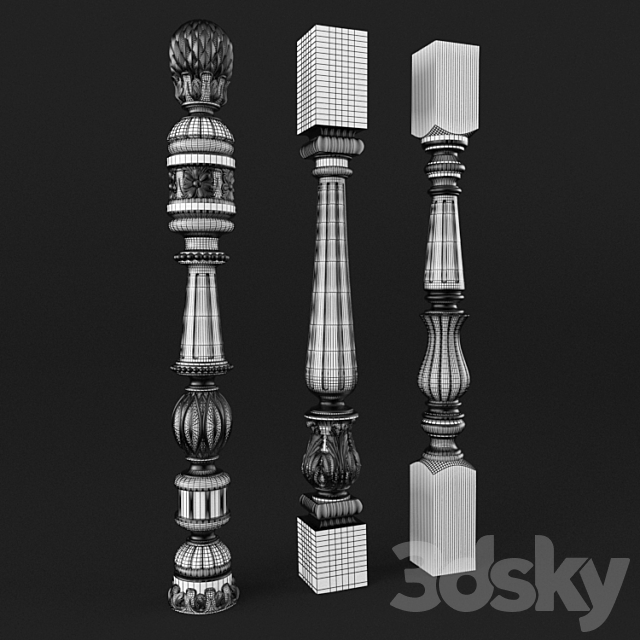 balusters 3DSMax File - thumbnail 3