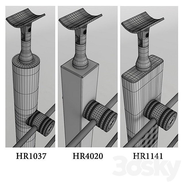 Balusters Titanium HR_1037_4020_1141 3DSMax File - thumbnail 2