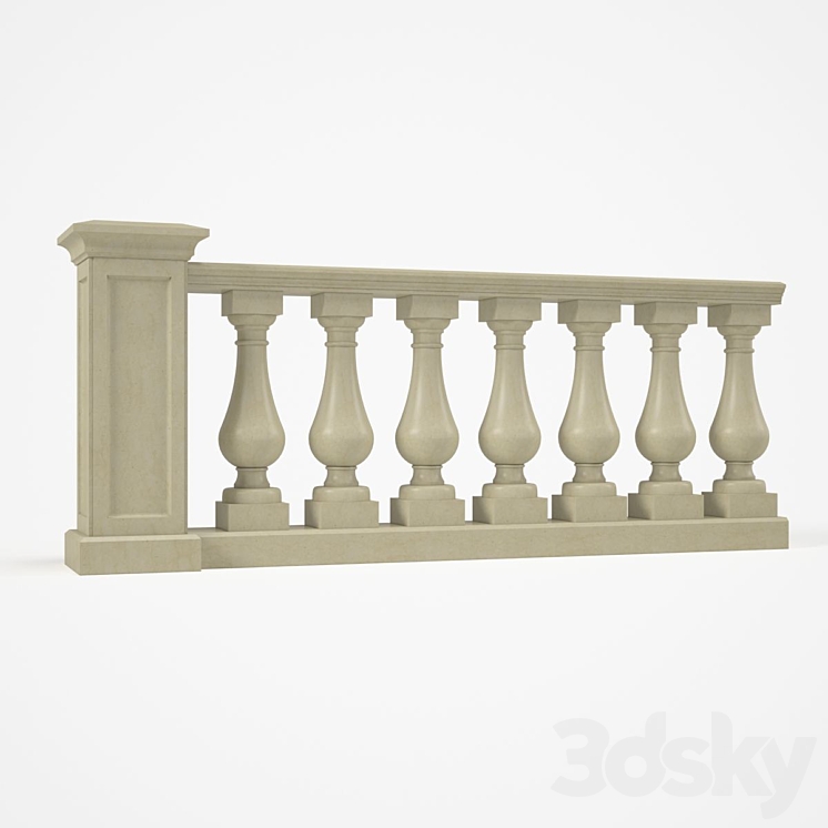 balustrade 3DS Max - thumbnail 1