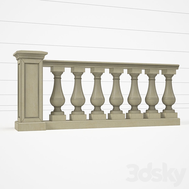 balustrade 3DS Max - thumbnail 2