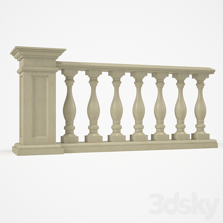 balustrade 3DS Max - thumbnail 1