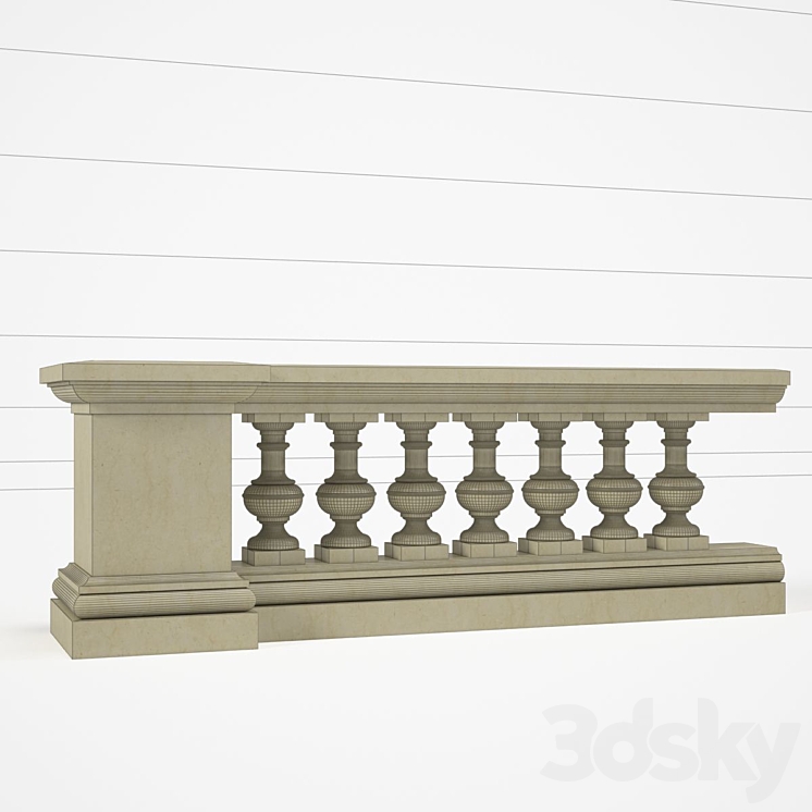 balustrade 3DS Max - thumbnail 2