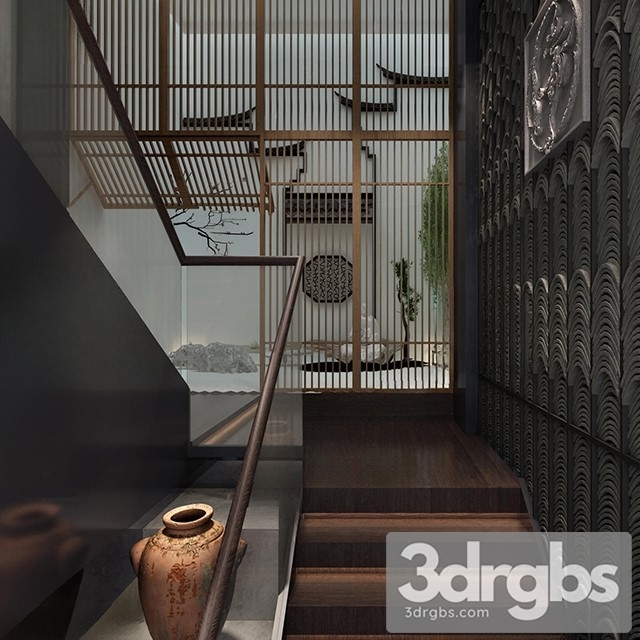 China Stair 1 3dsmax Download - thumbnail 1