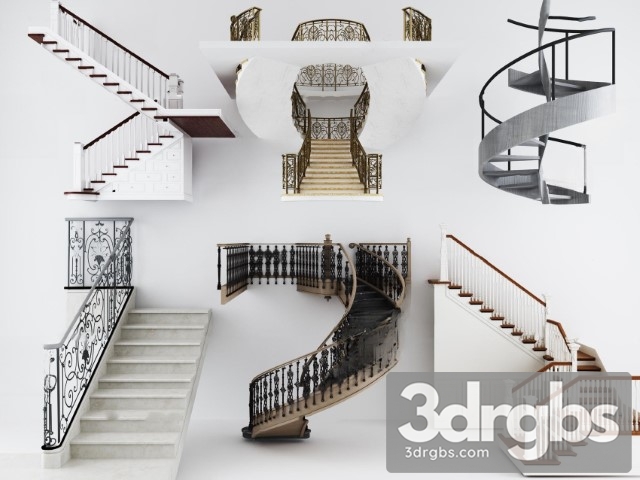 China Stair 57 3dsmax Download - thumbnail 1