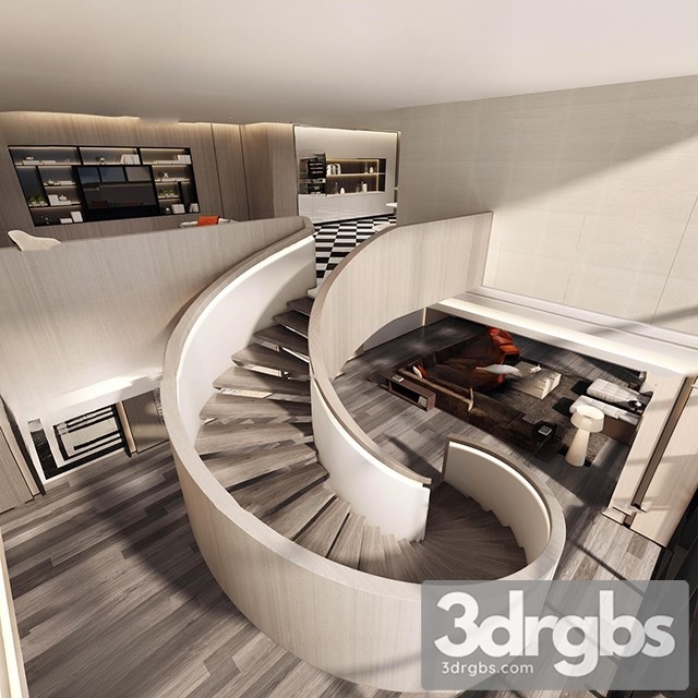 China Stair 9 3dsmax Download - thumbnail 1