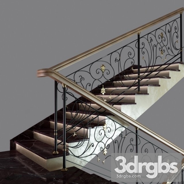 Classic Staircase 2 3dsmax Download - thumbnail 1