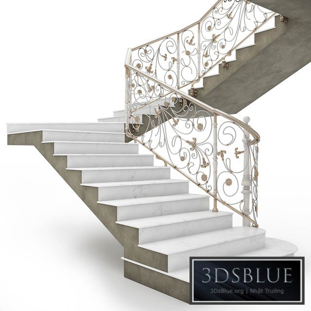 Classic staircase 3DS Max - thumbnail 3