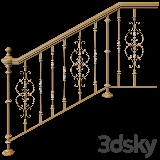 Classic staircase 3DSMax File - thumbnail 2